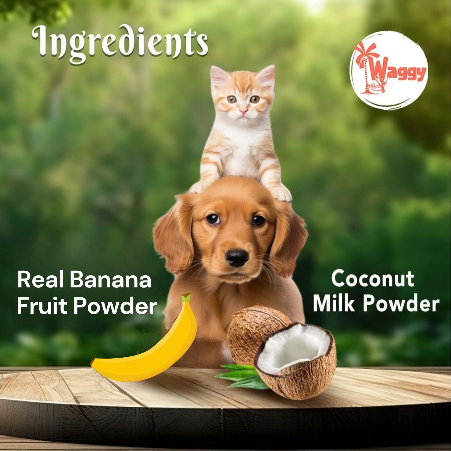 Waggy Zone Ice Cream Treat for Dogs, Puppies & Cats - Instamix, Banana Flavour