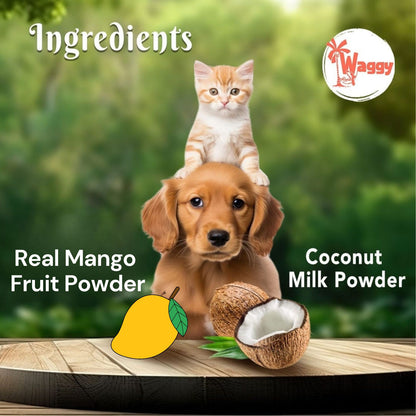 Waggy Zone Ice Cream Treat for Dogs, Puppies & Cats - Instamix, Mango Flavour