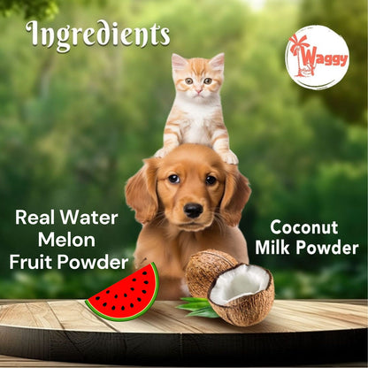 Waggy Zone Ice Cream Treat for Dogs, Puppies & Cats - Instamix, Water Melon Flavour