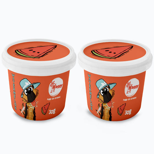 Waggy Zone Ice Cream Treat for Dogs, Puppies & Cats - Instamix, Water Melon Flavour