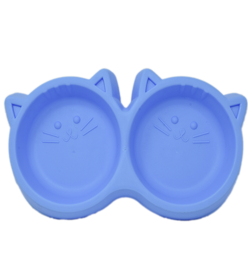 Plastic Bowl Twin Cat Face