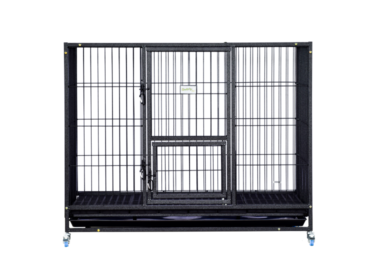 Dog Cage Imported Black - Pipe Frame w/Wheel 50"