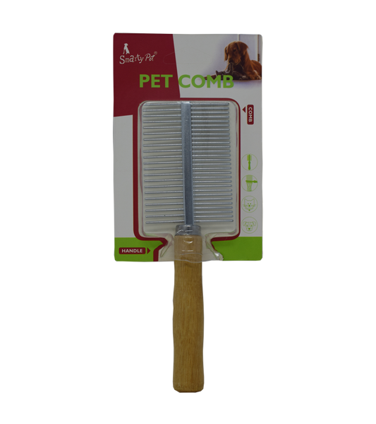 Wooden Handle Comb - Double