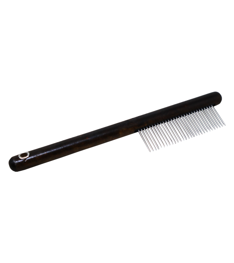 Bamboo Round Handle Single Comb