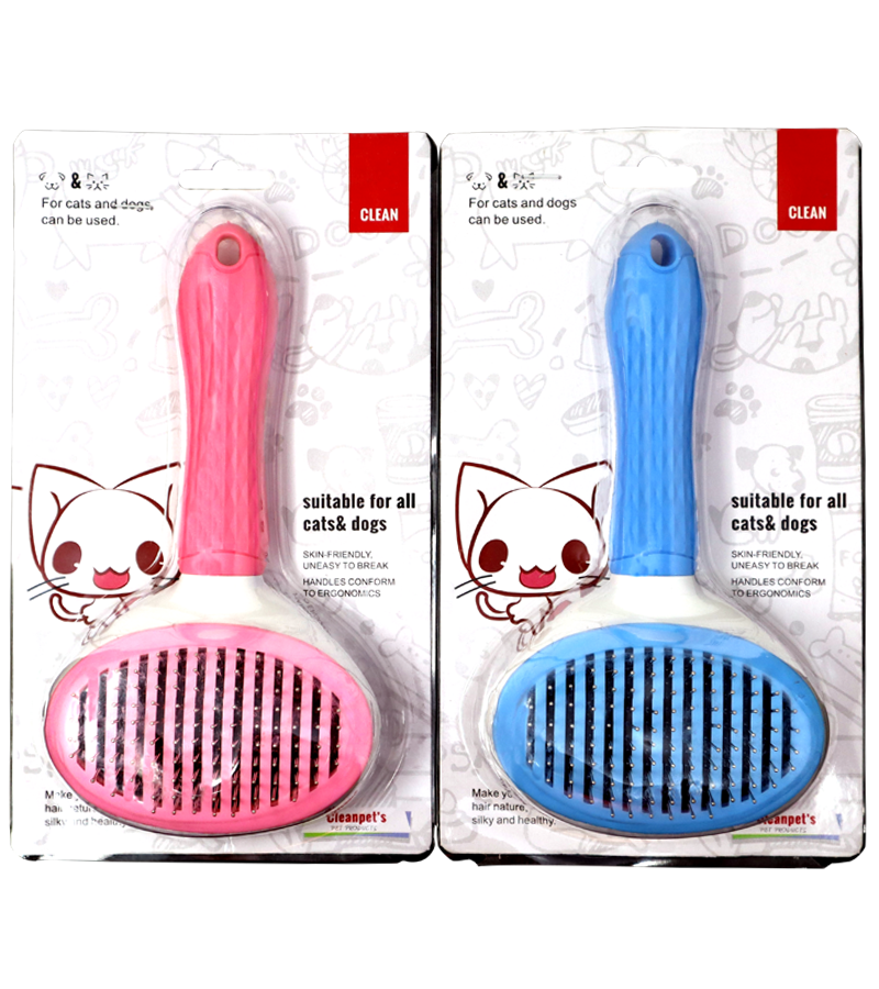 SPP Self Clean Sleeker Brush - Oval Thick Pin (Blister Pack)