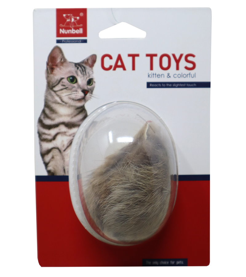 Nunbell Cat Toy-Fur Mouse Blister Pack