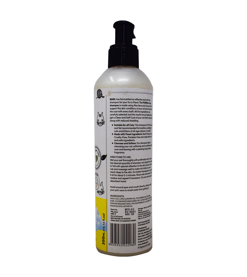 Basil Cat Shampoo (300ml)