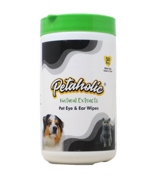 Petaholic Eye & Ear Wipes (Natural Extracts)