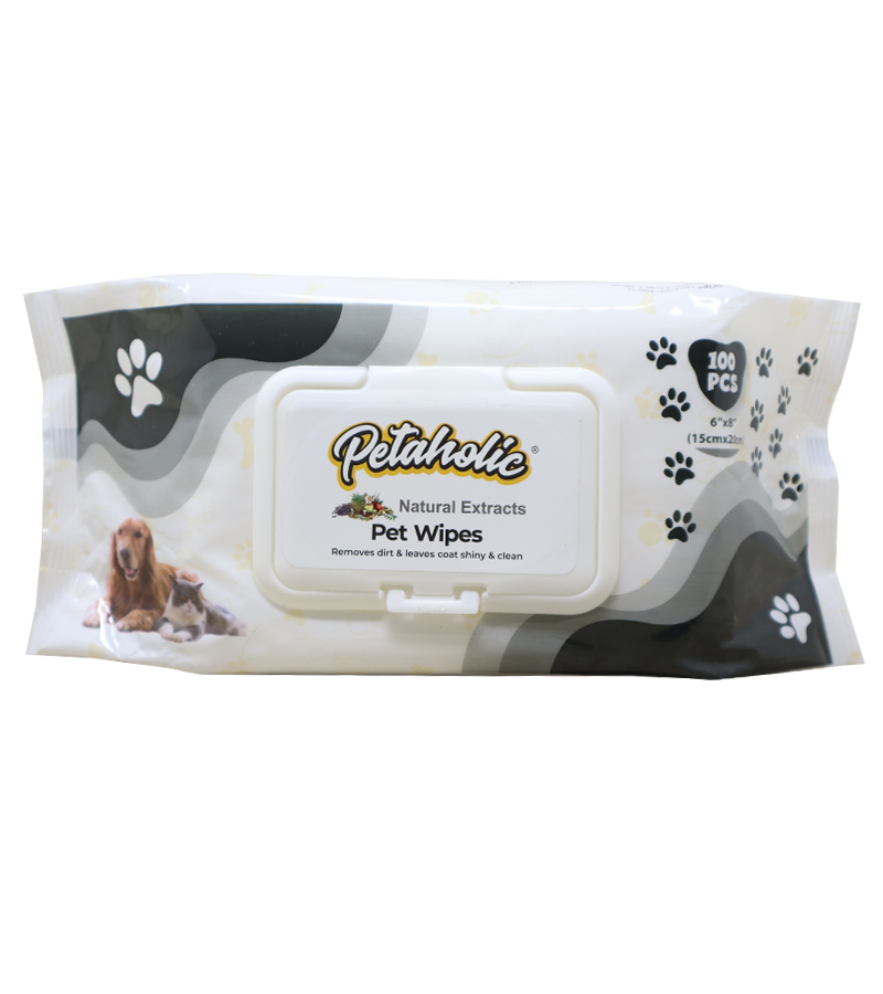 Petaholic Wet Tissue Natural Extracts (100 Sheets)