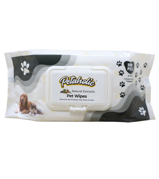 Petaholic Wet Tissue Natural Extracts (100 Sheets)