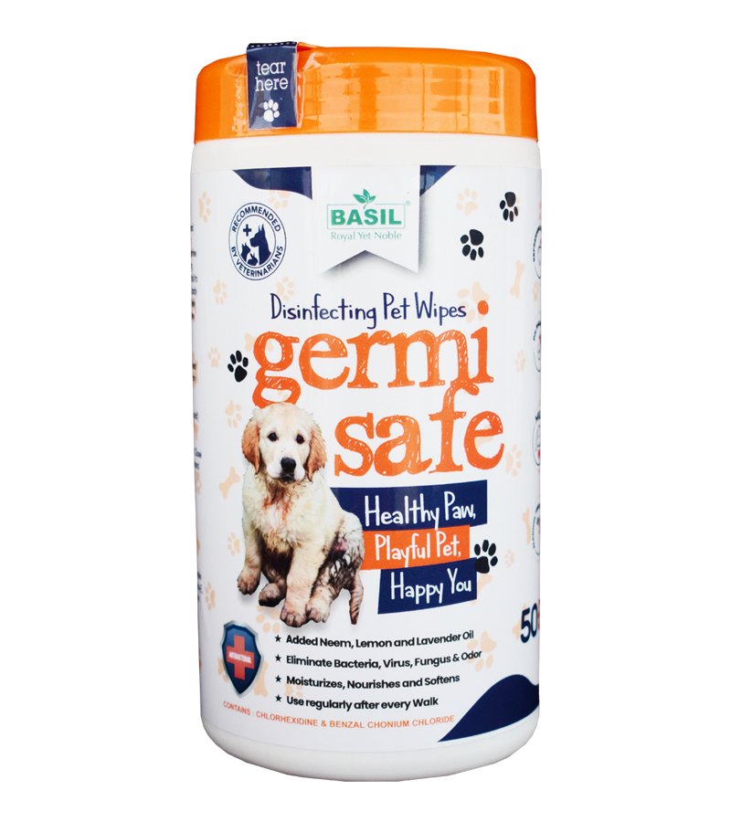 Basil Germi Safe Pet Wipes Jar