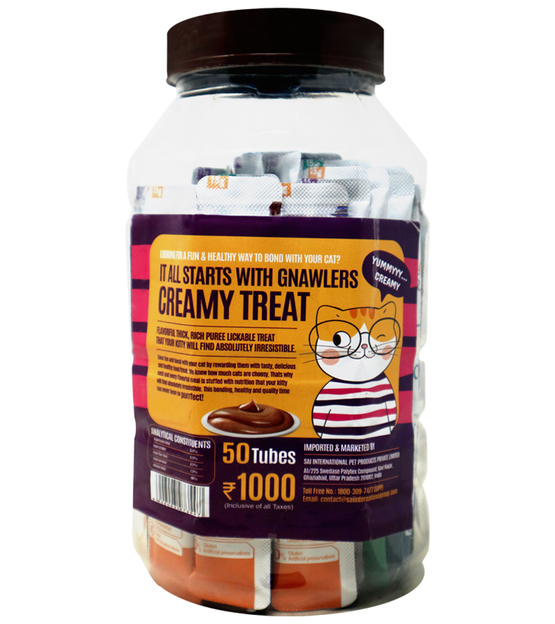 Cat Creamy Treats Jar (50 Tubes)