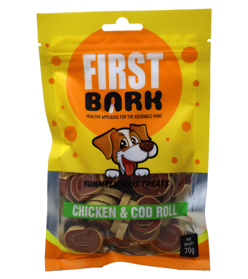 First Bark Chicken & Cod Roll (70 gm)