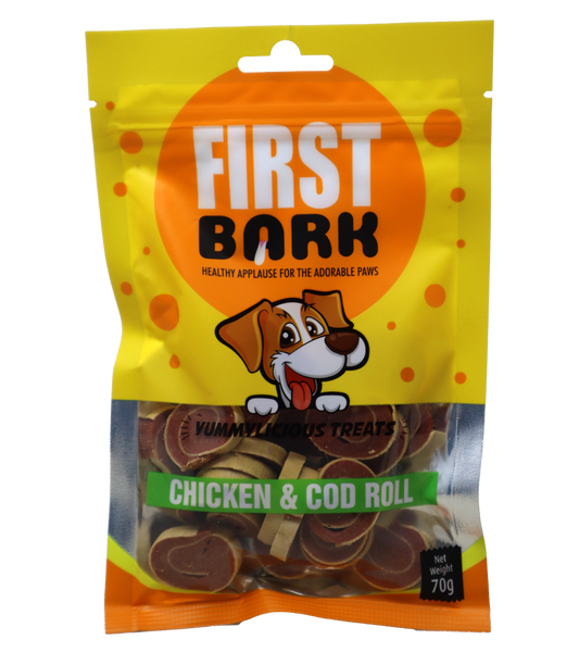 First Bark Chicken & Cod Roll (70 gm)