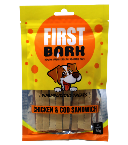 First Bark Chicken & Cod Sandwich (70 gm)