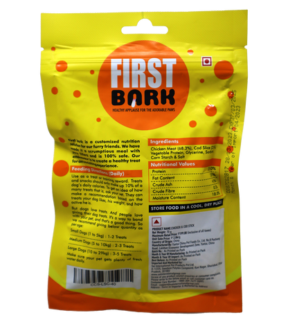 First Bark Chicken & Cod Stick (70 gm)