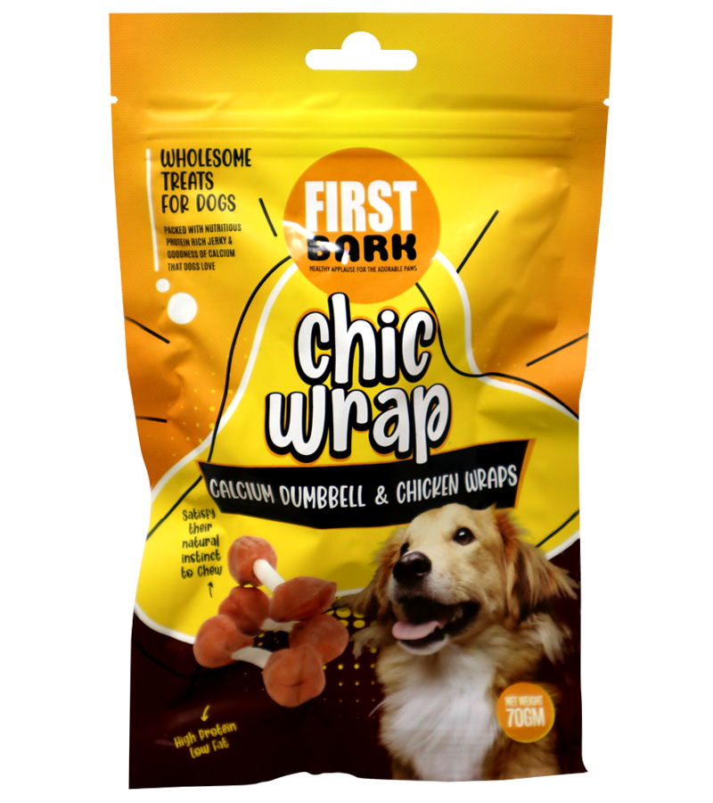 First Bark Chic Wrap Calcium Dumbell & Chicken (70 gm)