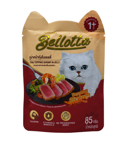 Bellotta Tuna Pouch Shrimp in Jelly (85 gm)