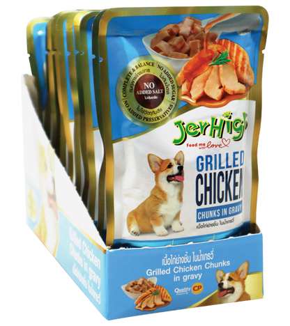 Jerhigh Chicken & Grilled in Gravy (120 gm) -Pack of 12