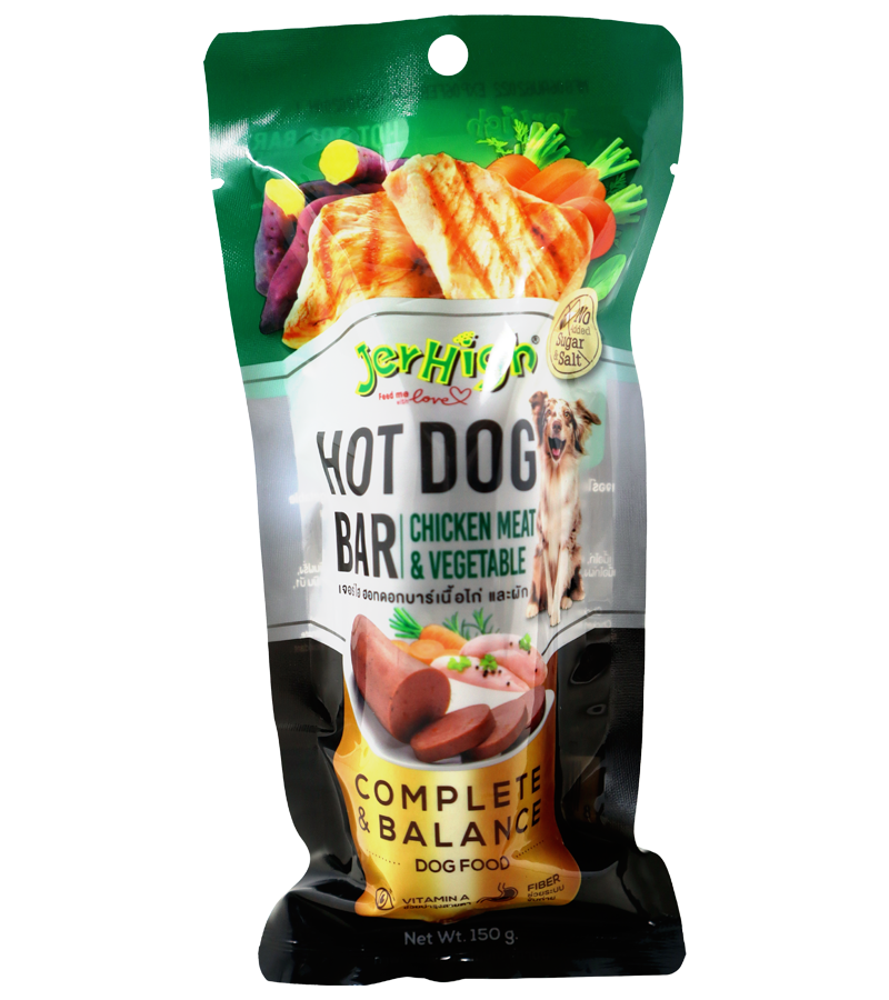 Jerhigh Hot-Dog Chicken & Vegetable Bar (150 gm)