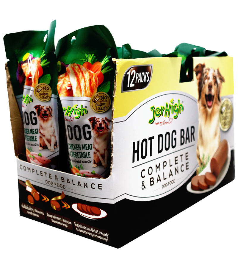 Jerhigh Hot-Dog Chicken & Vegetable Bar (150 gm)