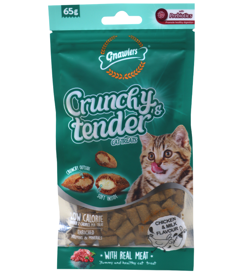 Gnawlers Crunchy & Tender Chicken & Milk Flavour (65 gm)