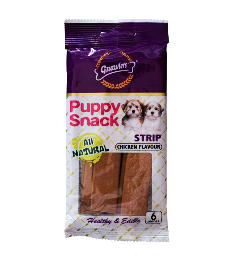 Gnawlers Puppy Snack Strip Pouch (80 gm)