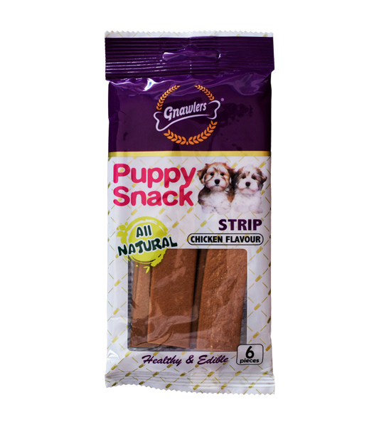 Gnawlers Puppy Snack Strip Pouch (80 gm)