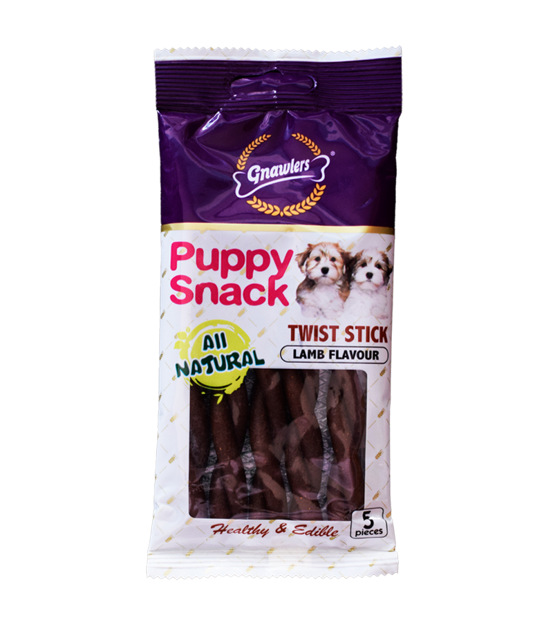 Gnawlers Puppy Snack Twist-Stick Pouch (80 gm)