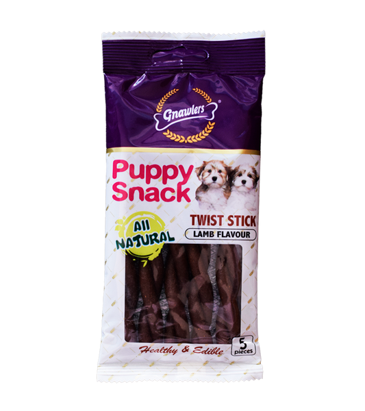 Gnawlers Puppy Snack Twist-Stick Pouch (80 gm)