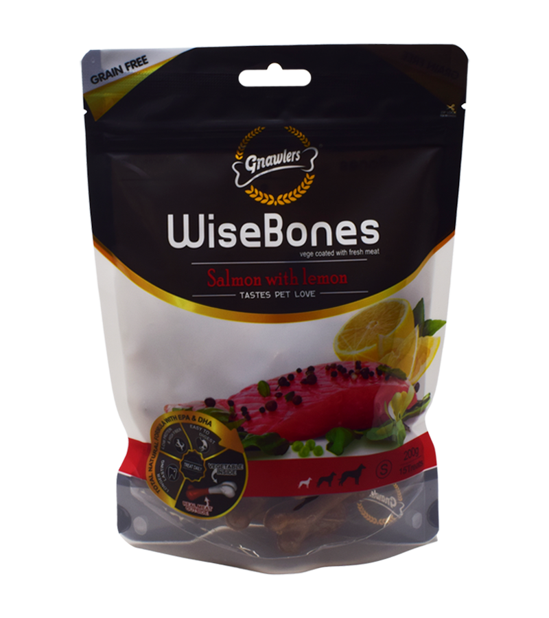 Gnawlers WiseBone Salmon with Lemon - Small (200 gm)