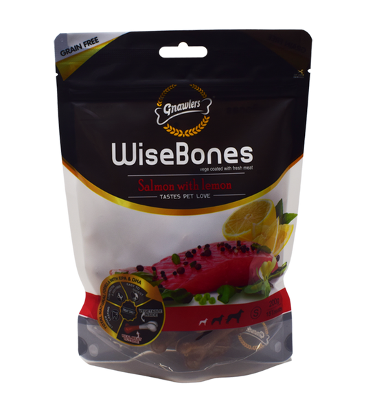 Gnawlers WiseBone Salmon with Lemon - Small (200 gm)