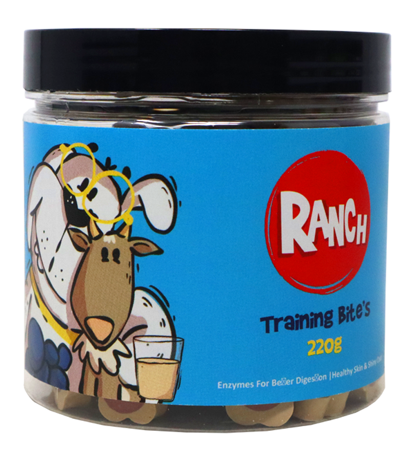 Ranch Training Bite's Goat's Milk + Bluberry Flavour Jar (220 gm)