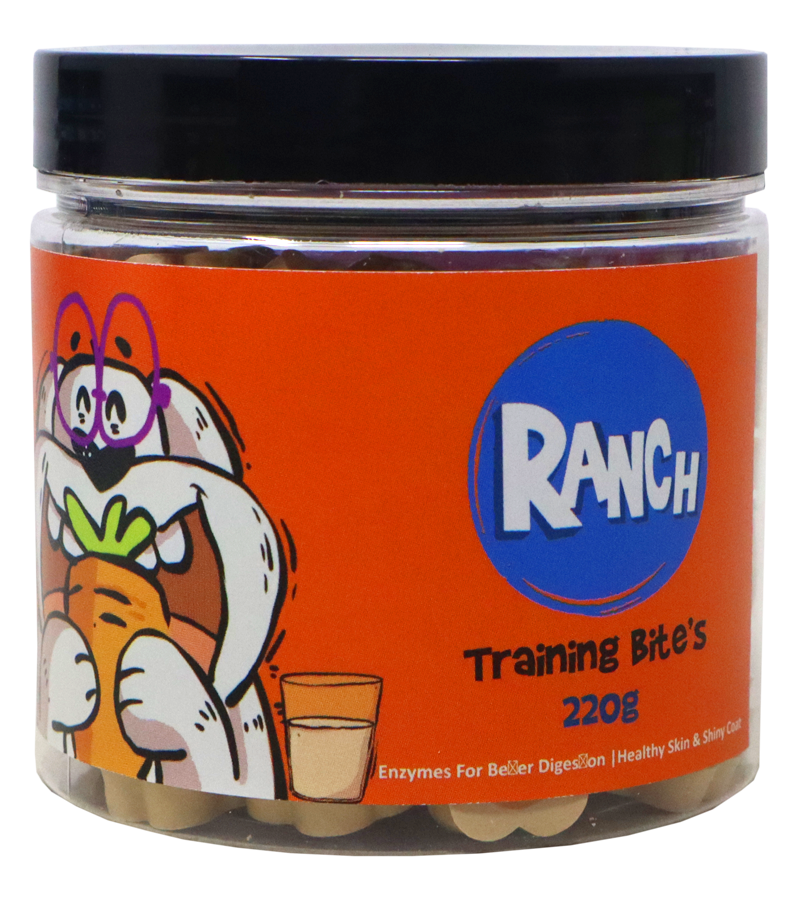 Ranch Training Bite's Goat's Milk + Carrot Flavour Jar (220 gm)