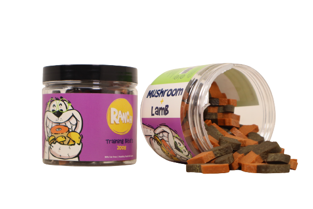 Ranch Traning Bite's Mushroom + Lamb Flavour Jar (200 gm)