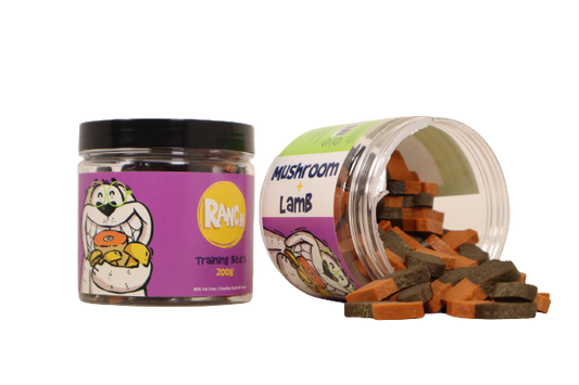 Ranch Traning Bite's Mushroom + Lamb Flavour Jar (200 gm)