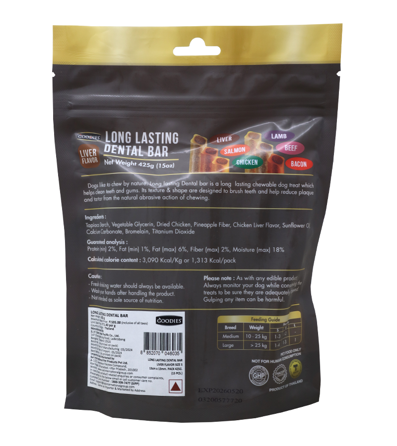 Goodies LL Dental Bar (S) Liver Flavour (425 gm)