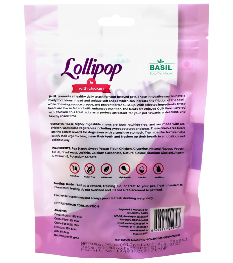 Basil Treat Lollipop (92 gm)