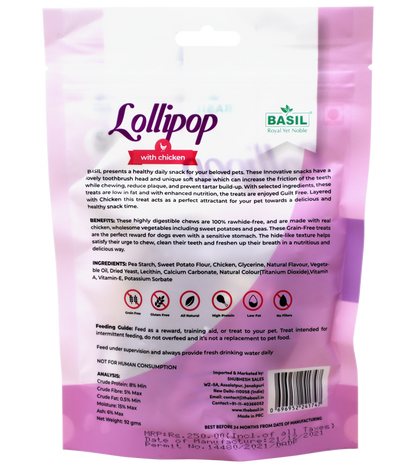 Basil Treat Lollipop (92 gm)