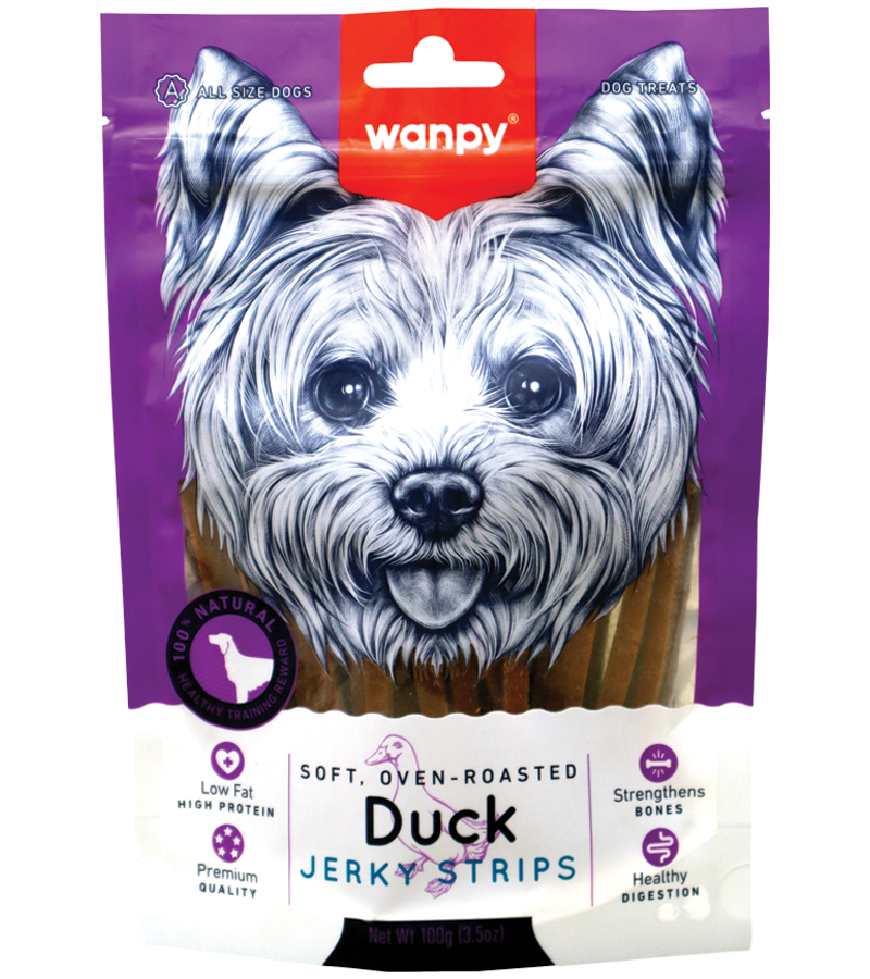 Wanpy Soft Duck Jerky Strips (100 gm)