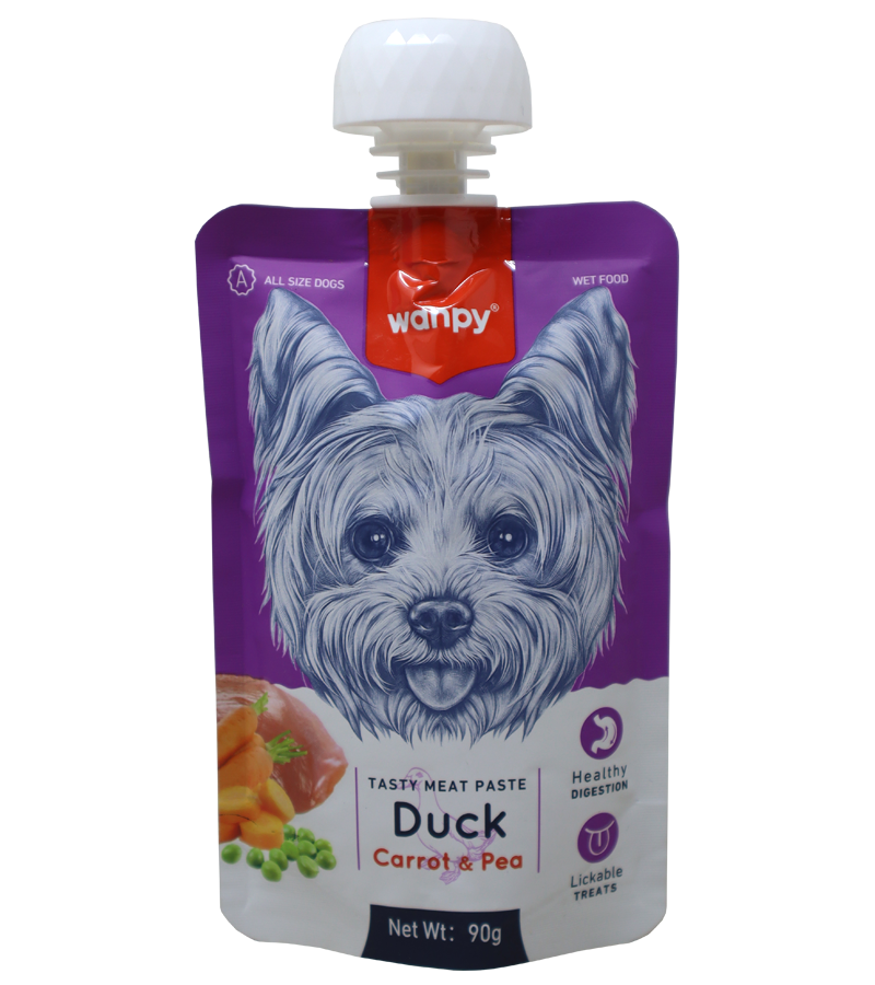 Wanpy Tasty Meat Paste Duck + Carrot & Pea For Dog