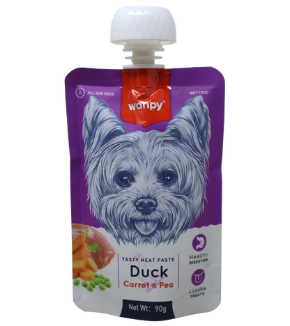 Wanpy Tasty Meat Paste Duck + Carrot & Pea For Dog