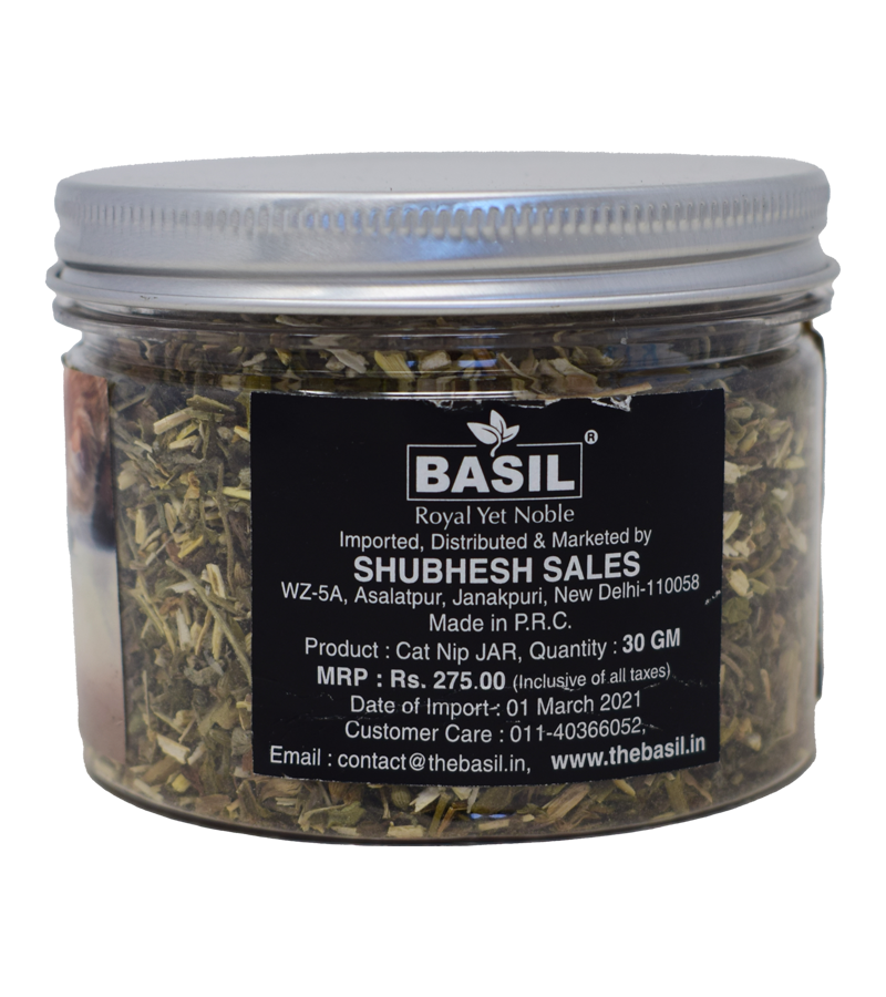 Basil Catnip Jar (30gm)