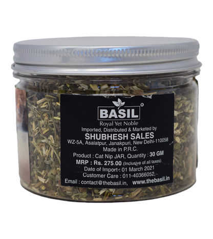 Basil Catnip Jar (30gm)