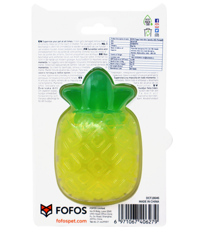 FOFOS Puppy fruity-bites Squeaky Jelly Pineapple