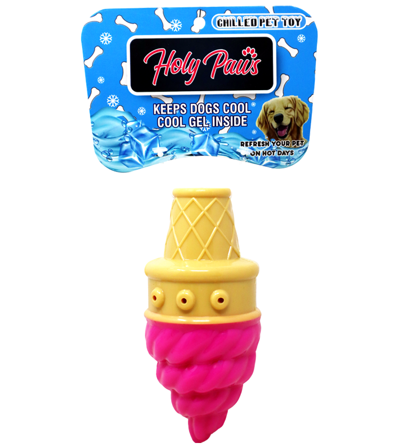 Holy Paws Chilled Toy - Ice Cream Cone TPR