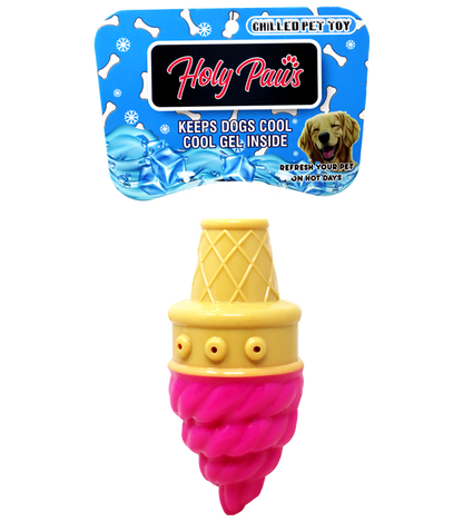 Holy Paws Chilled Toy - Ice Cream Cone TPR