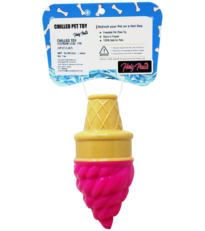 Holy Paws Chilled Toy - Ice Cream Cone TPR