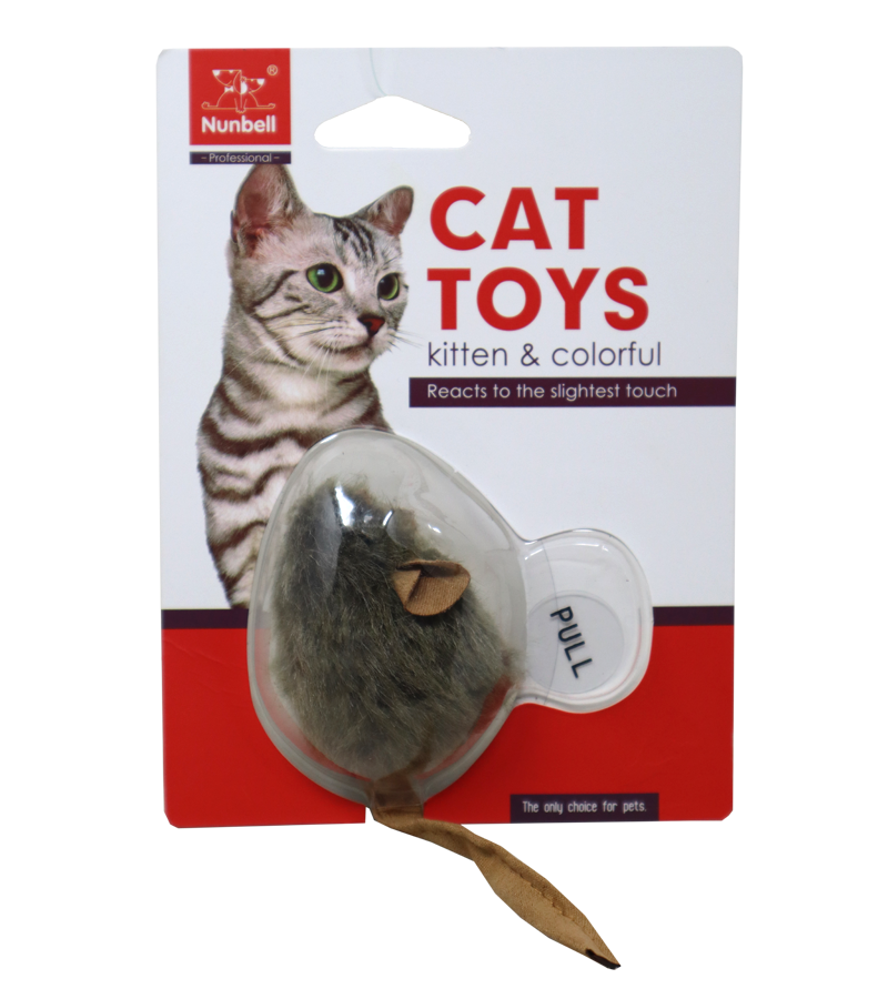 Nunbell Cat Toy - Mouse w/ Pulling String