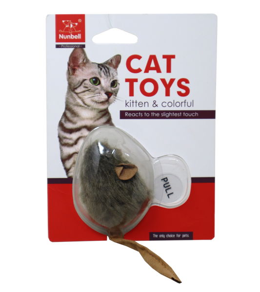 Nunbell Cat Toy - Mouse w/ Pulling String